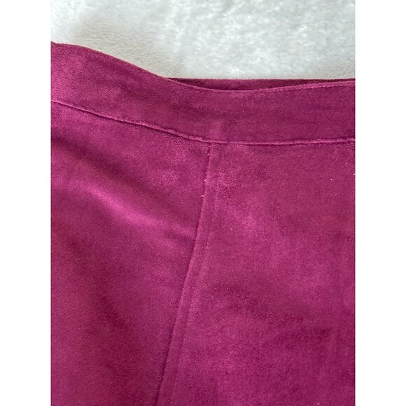 Old Navy Women skirt size 16 Burgundy Suede-Like Button-Front - Picture 9 of 16